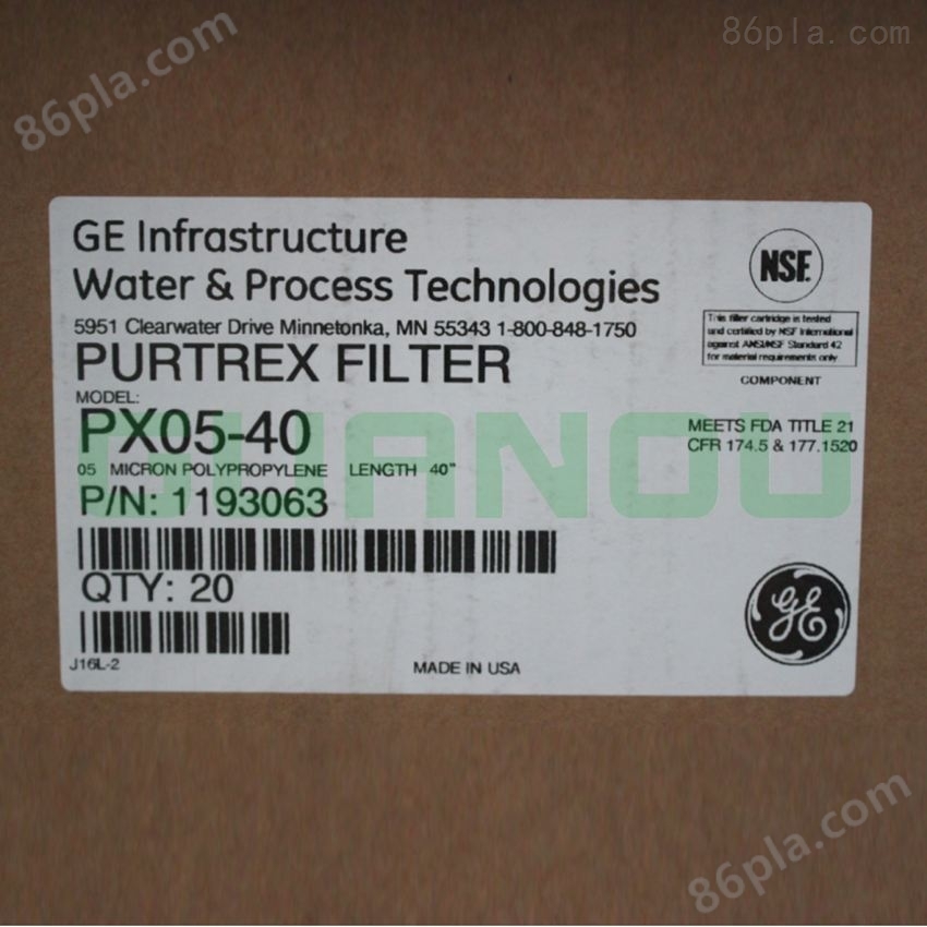 美国GE通用熔喷滤芯PX05-40 进口GE滤芯