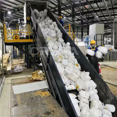 HDPE塑料吨桶回收处置清洗破碎生产线